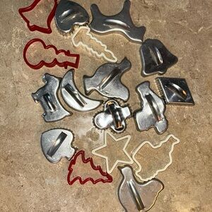Vintage Metal Cookie Cutters Set